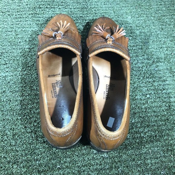 Allen Edmonds Bridgeton Kiltie Tassels Loafers Cognac Mens 9.5D Dress Shoes 5069 main image 6